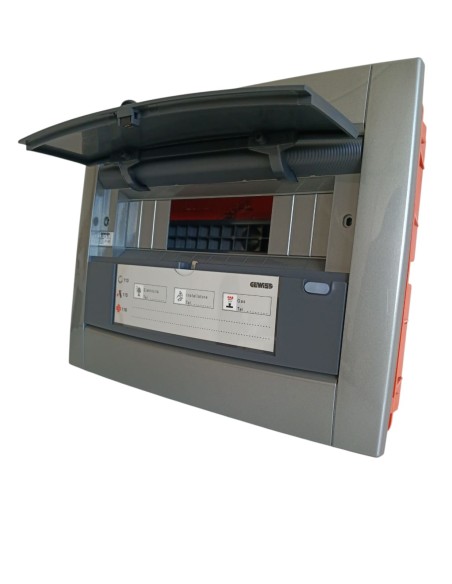 Tableau de distribution encastré Gewiss gw40711 à 12 modules en titane métallique